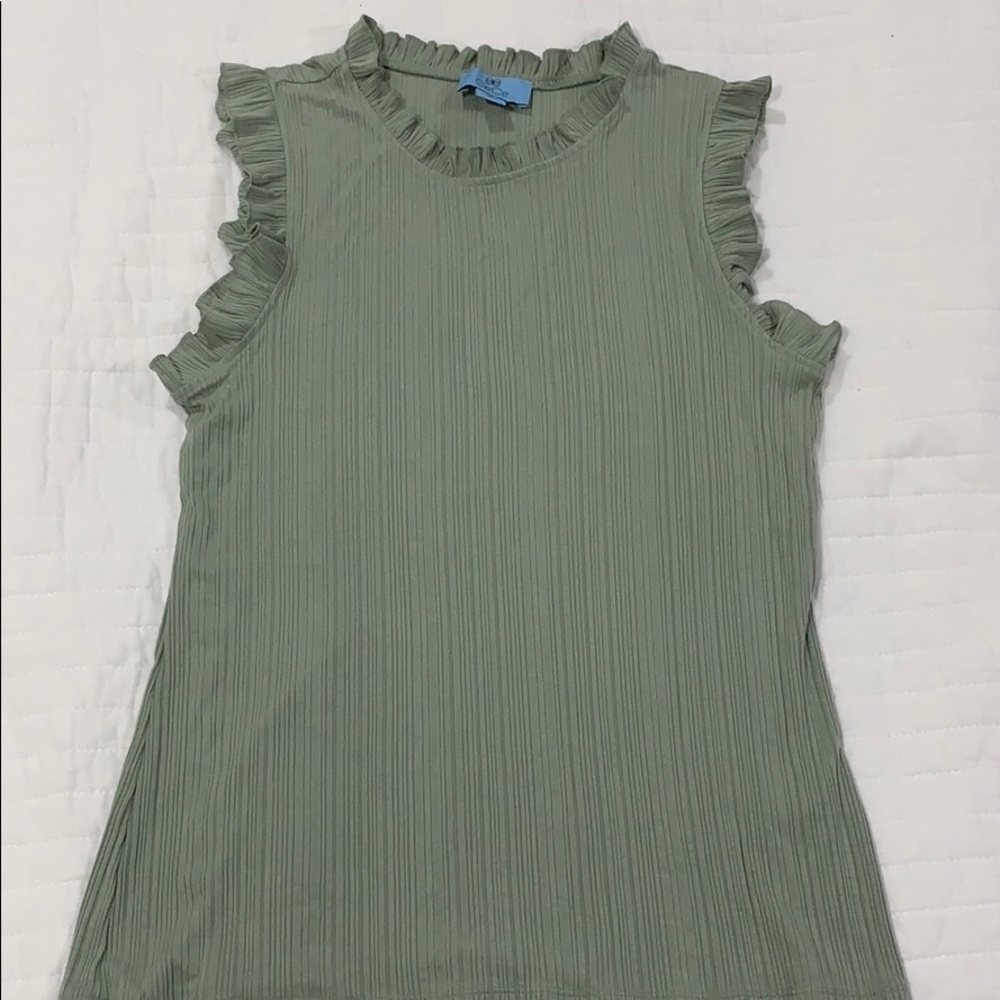 Green CeCe green top